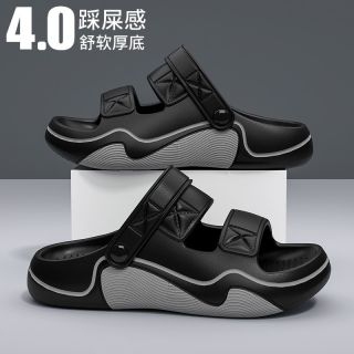 apcans 拼色厚底凉拖鞋男士夏季外穿2025新款防滑沙滩户外穿开车运费补贴