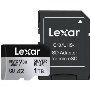 雷克沙 1TB Silver Plus microSDXC存储卡 TF卡 大疆pocket3内存卡 action4/5pro 4K高速存储卡