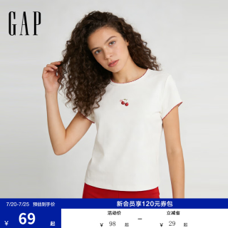 Gap 女士短袖T恤 白色 S