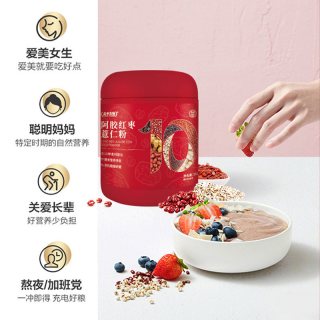 湖上粮仓 盖亚农场阿胶红枣薏仁粉550g早餐代餐粉