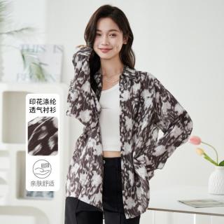 ESE-Y 女士长袖衬衫 翻领空调开衫