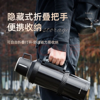 宝威玛 英国保温壶大容量 316不锈钢车载户外旅行壶大容量 暖热水壶杯 骑士黑4L