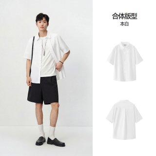 森马 男士短袖衬衫 101326104105