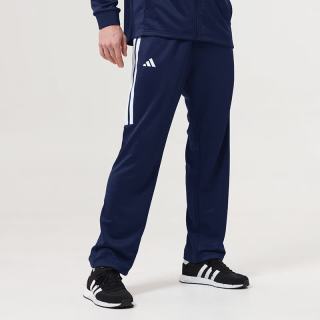 adidas 长裤男女春季宽松透气直筒裤跑步运动防风休闲裤  蓝白