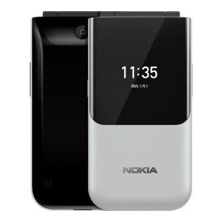 诺基亚 原装Nokia/诺基亚 2720 4G通翻盖手机老年机大声大字按键备用机创意配件 浅灰色