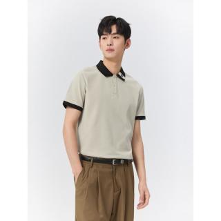 GXG 热卖创意撞色刺合体绣时尚休闲翻领Polo衫男短袖