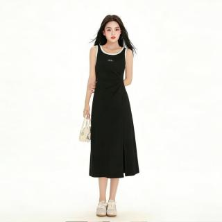 I.T it ccaabb女装小开叉背心裙日常百搭休闲女式连衣裙