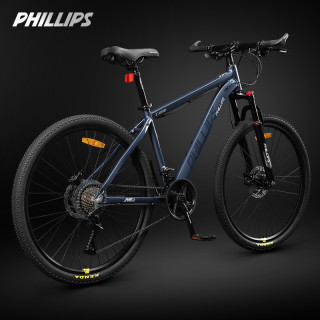 PHILLIPS 山地自行车铝合金成人油碟变速越野日常上班代步骑行单车