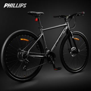 PHILLIPS 山地自行车铝合金成人禧玛诺变速越野上班代步学生骑行单车