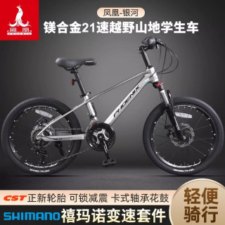 PHOENIX 镁合金银河山地自行车青少年学生车变速减震越野赛车