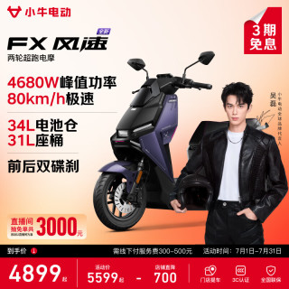 小牛电动 小牛FX 风速版 电动摩托车 智能长续航高速通勤电瓶电摩 到店自提