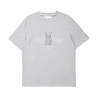JACK&JONES 纯棉趣味法斗狗印花 男士短袖T恤