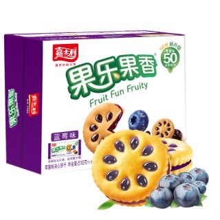 嘉士利 果乐果香果酱夹心饼干510g  小零食办公室早餐代餐整箱解馋