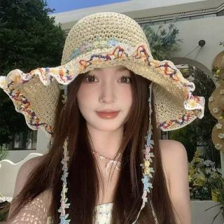 赫卡维 大帽檐草编渔夫帽女