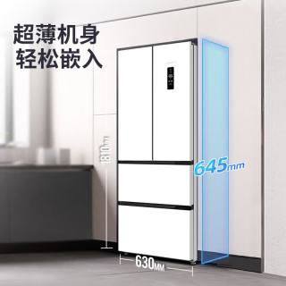 新飞 冰箱法式四门310升小户型多门超薄家用大容量一级能效 白色