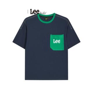 Lee 纯棉男童短袖T恤女童夏装明线中大童装半袖上衣薄款