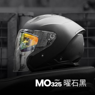ILM 运动户外 MO325 摩托车骑行头盔 曜石黑 L