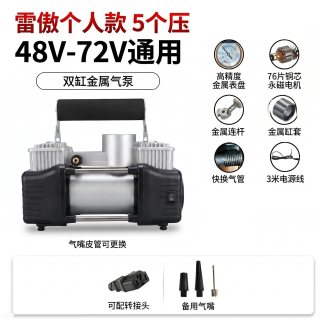 雷傲 电动车双缸 高压气泵 36V-96V