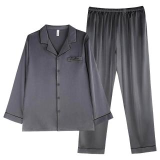 88VIP：轩靓 冰丝仿真丝绸 长袖家居服套装