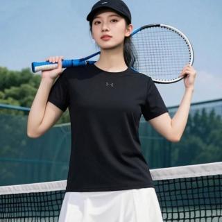安德玛 2026年短袖女装上衣圆领潮流舒适透气休闲户外日常出行运动T恤