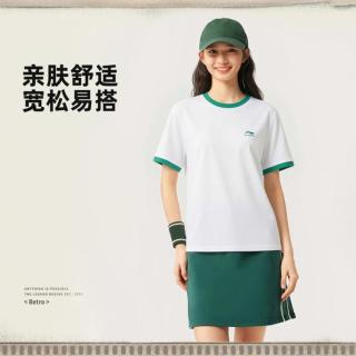 李宁 运动t恤女子夏季时尚休闲百搭短袖透气舒适文化衫上衣