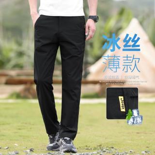吉普 潮牌休闲裤男夏季薄款时尚运动裤男宽松长裤子男装
