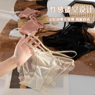 新款法式网纱舒适透气低腰三角裤纯欲风性感无痕蕾丝内裤