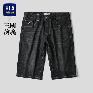 海澜之家 HKMNW2F002A 三国演义系列 黑牛过渡色 32 牛仔中裤
