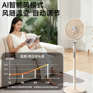 钻石牌 DFS-BPHR07B AI语音 直流变频落地扇