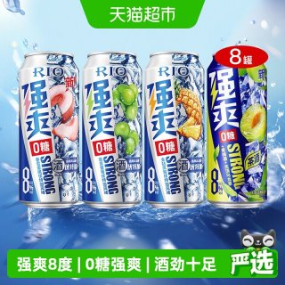 88VIP：锐澳 强爽ZERO系列 预调鸡尾酒 500ml*8罐