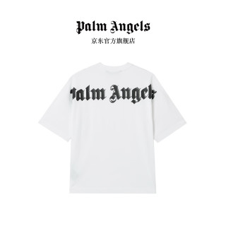 Palm Angels 男士印花哥特logo宽松圆领短袖T恤