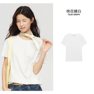 美特斯邦威 女纯棉基础百搭上衣
