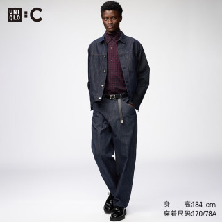 优衣库 廓形长裤/牛仔风常规款男装女装