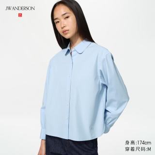 优衣库 棉质灯笼袖衬衫/长袖女装合作款/衬衣空调衫