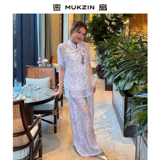 密扇 日影移花 女士刺绣碎花衬衫套装 M263JA04139901
