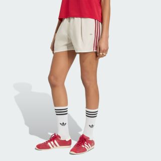 adidas 三叶草女子南法假日度假风牛仔运动休闲短裤KX0748