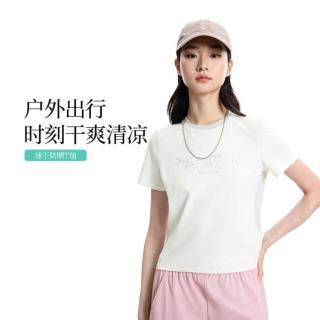 李宁 女士CF-溯轻薄透气T恤户外圆领上衣夏季运动衣针织短袖
