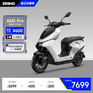 ZEEHO 电动车踏板铅酸AE5ipro电轻摩电摩长续航智能电车 AE5i pro电轻摩72V38AH 到店选色