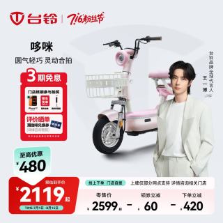 台铃 哆咪 新国标电动自行车 长续航 48V24Ah 1.75m车长 成人代步车