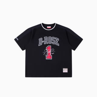 移动端：Mitchell&Ness 短袖T恤罗斯球衣退役1号公牛队运动健身上衣男MN
