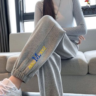 啄木鸟 秋冬新款束脚裤女加绒加厚保暖显瘦百搭高腰外穿休闲运动裤