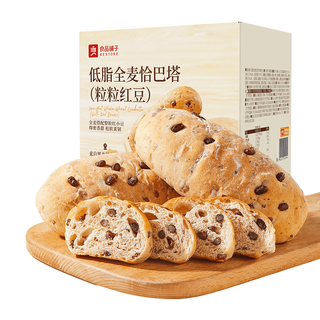 良品铺子 低脂全麦恰巴塔（粒粒红豆） 面包