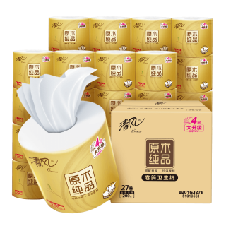 清风 有芯卷纸金装4层200克*27卷