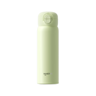 HAERS 316L不锈钢吸管保温杯 绿色 500ml