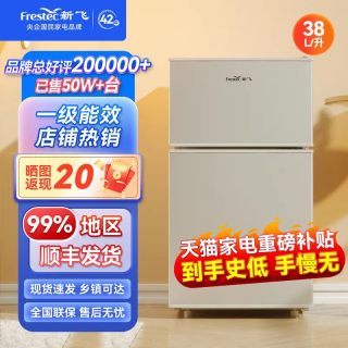 新飞 小冰箱家用小型双开门租房宿舍节能省电冰箱