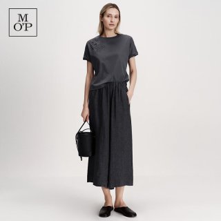Marc O'Polo 女士高支亚麻垂感阔腿休闲裤 MOP2026