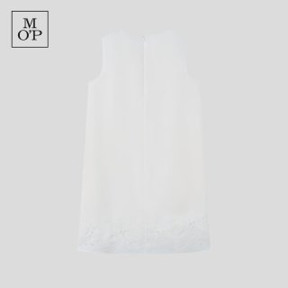 Marc O'Polo MOP2026夏季新款亚麻混纺简约无袖白色气质连衣裙女 米白色152 S
