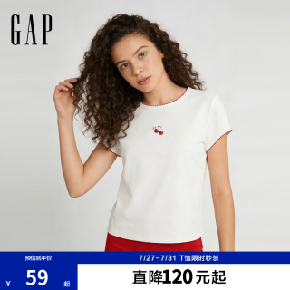 Gap 女士短袖T恤 白色 S