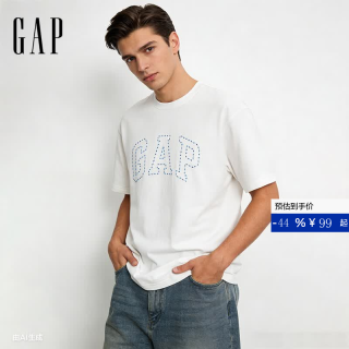 Gap 纯棉 男士T恤 L (175/96A)亚洲尺码 白色