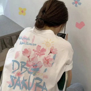 大码白色半袖夏季上衣纯棉2026新款薄款宽松T恤洋气女款爆款短袖